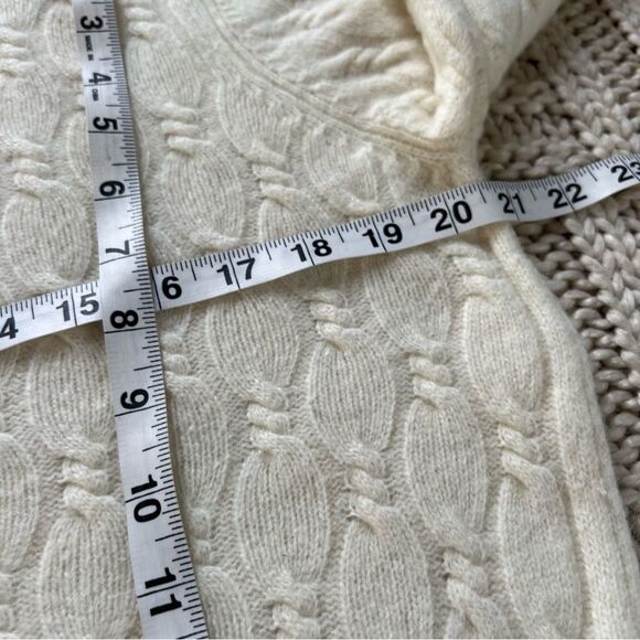 Vintage Nina Patrick Lambs Wool Angora Fisherman Cable-knit Mock Sweater Size M - Picture 12 of 12